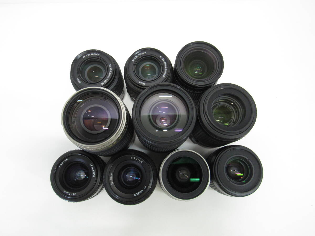 T-1412[同梱不可] Nikon AFレンズ 10点まとめセット 70-300mm 55-200mm 35-70mm 35-80mm 28-80mm 等 ニコン フィルムカメラ ジャンク_画像1