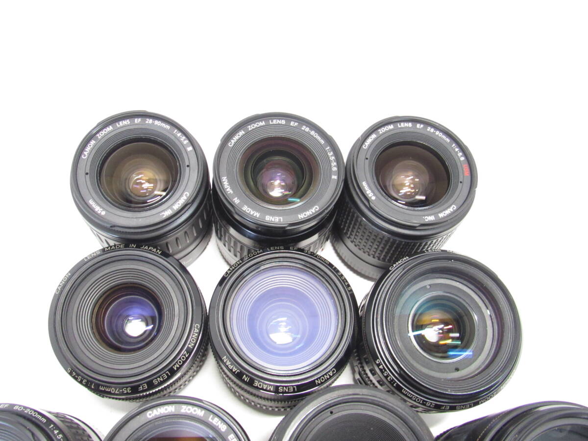 T-1508[同梱不可] Canon AFレンズ 10点まとめセット EF ウルトラソニック 80-200mm 35-105mm 28-80mm 他 キャノン フィルムカメラ ジャンクの画像2