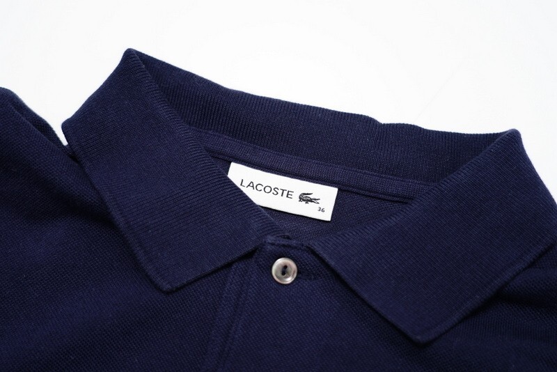 GO8617 ラコステ/LACOSTE*L.12.12 ポロドレス*EF120EL*ウエストリボン付*コットン*ワンピース*半袖*膝丈*日本製*サイズ36*ネイビー系_画像7