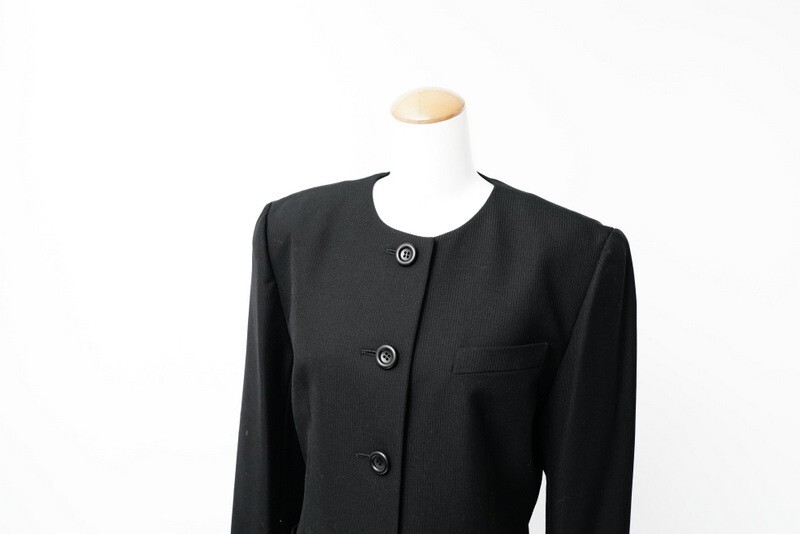GP7794 Dior /Christian Dior* setup suit * no color jacket + tight skirt *4160FW04* size 9* black 