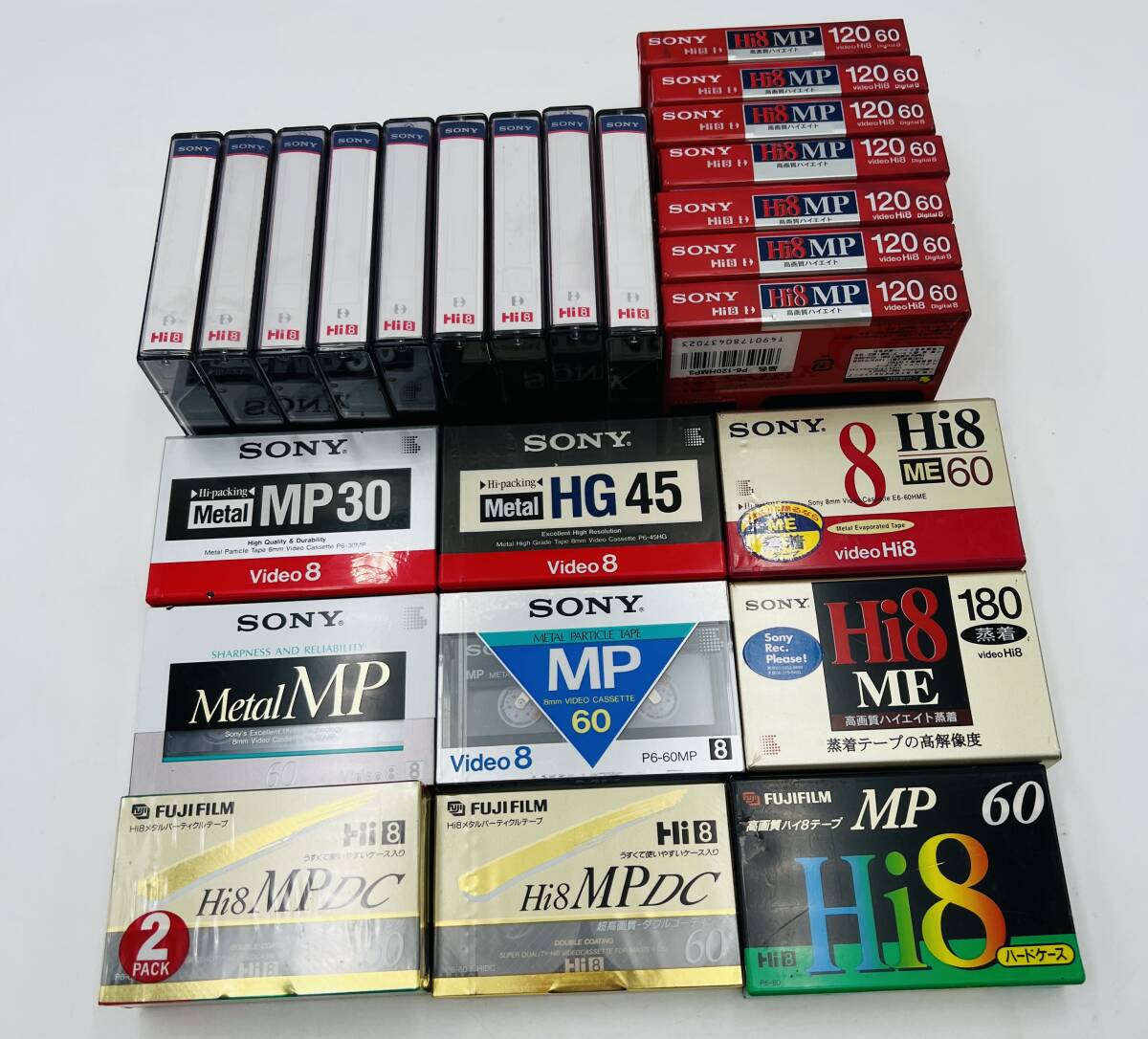  tube 676/ unopened great number SONY Hi8 tape MP HG ME Video8 Metal MP HG FUJIFILM together 26ps.@[ present condition ]