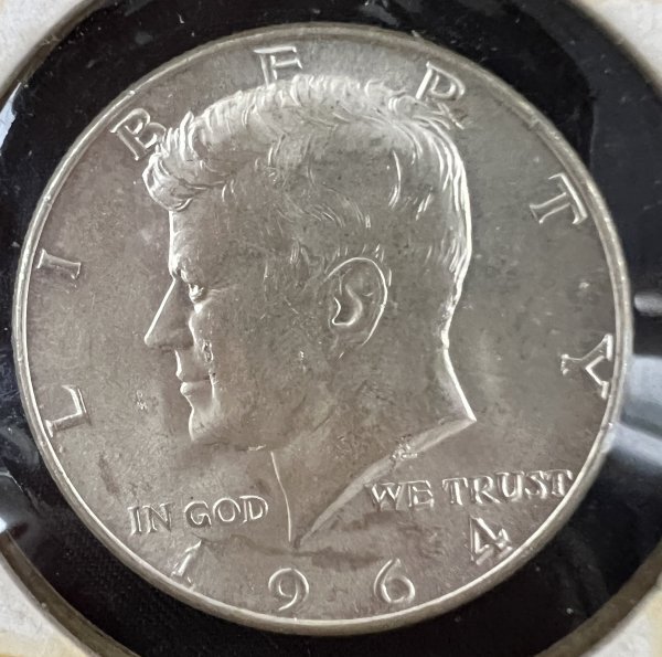 管636/即決 送料込 リバティ 銀貨 1964年 2枚セット LIBERTY アメリカ USA ケネディ HALF DOLLAR ハーフダラー 50セント 古銭 シルバーの画像3