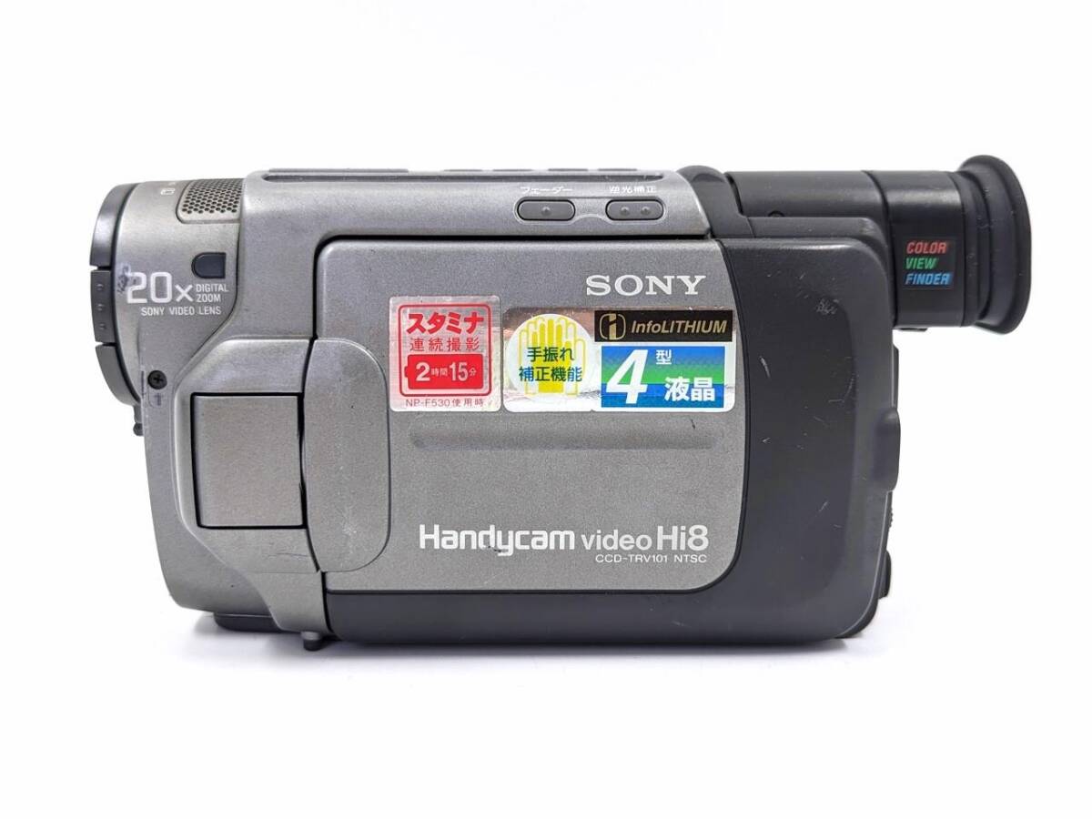 ★☆Video8/Hi8 対応 中古 良品 動作確認/点検清掃済 SONY ソニー Handycam ハンディカム CCD-TRV101 S-875-33☆★の画像4