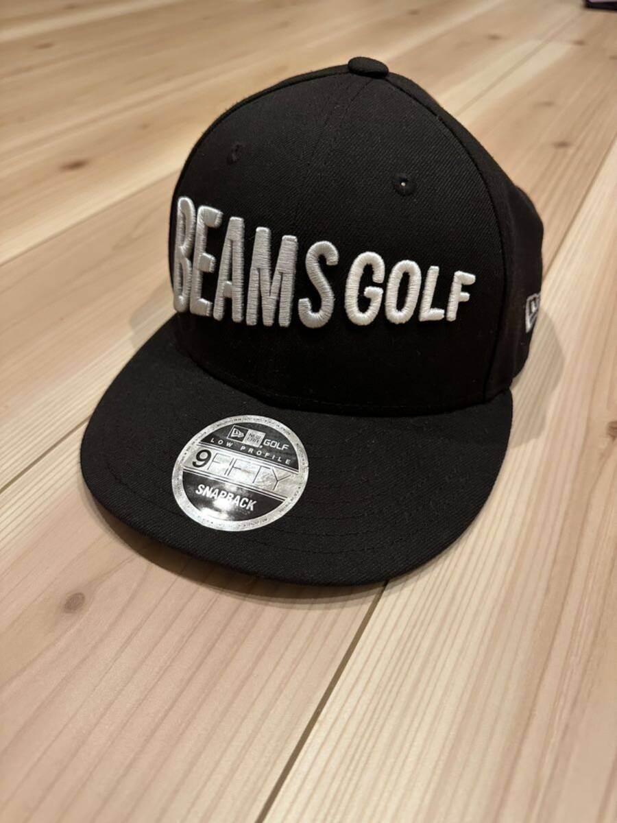 即完売モデル　BEAMS GOLF ビームスゴルフ　NEWERA ニューエラ 帽子 スナップバック 9FIFTY ゴルフ　ゴルフウェア　ロゴ　_画像1