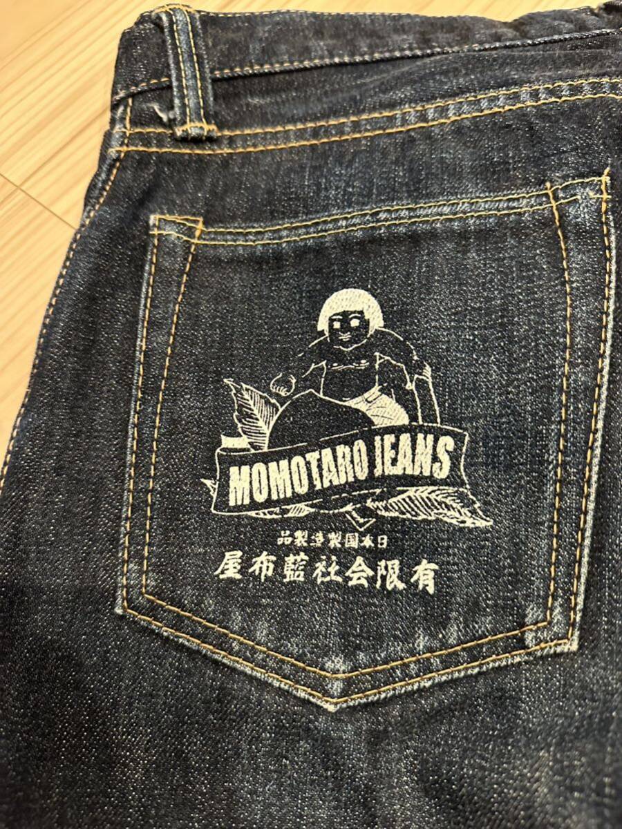 定番人気　MOMOTARO JEANS 桃太郎ジーンズ　パンツ　デニム　メンズ　サイズW31 ロゴ　ペイント_画像3