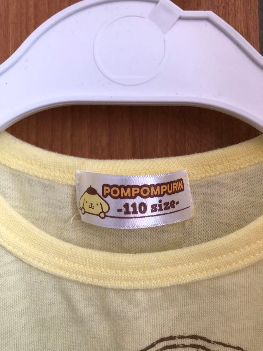 ポムポムプリン　黄色　半袖Tシャツ　110