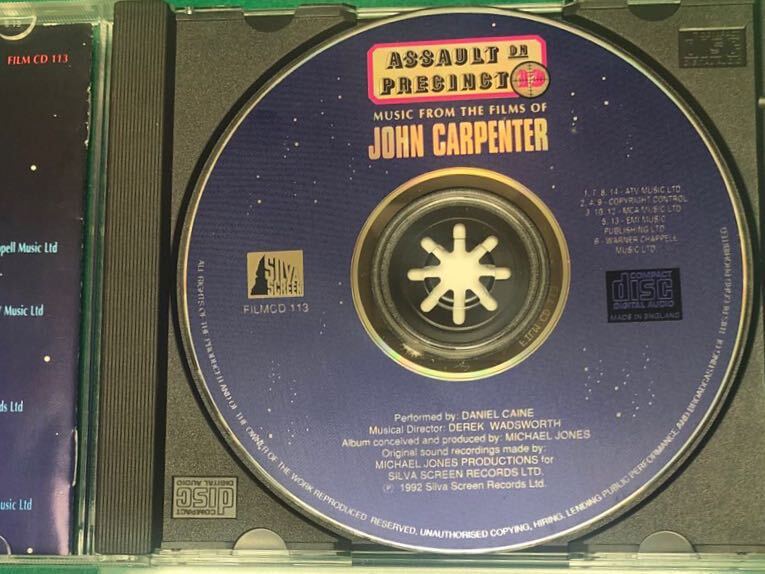 ジョン・カーペンター 映画音楽集CD Assault On Precinct 13 - Music From The Films Of John Carpenter「要塞警察」「ハロウィン」ほかの画像3