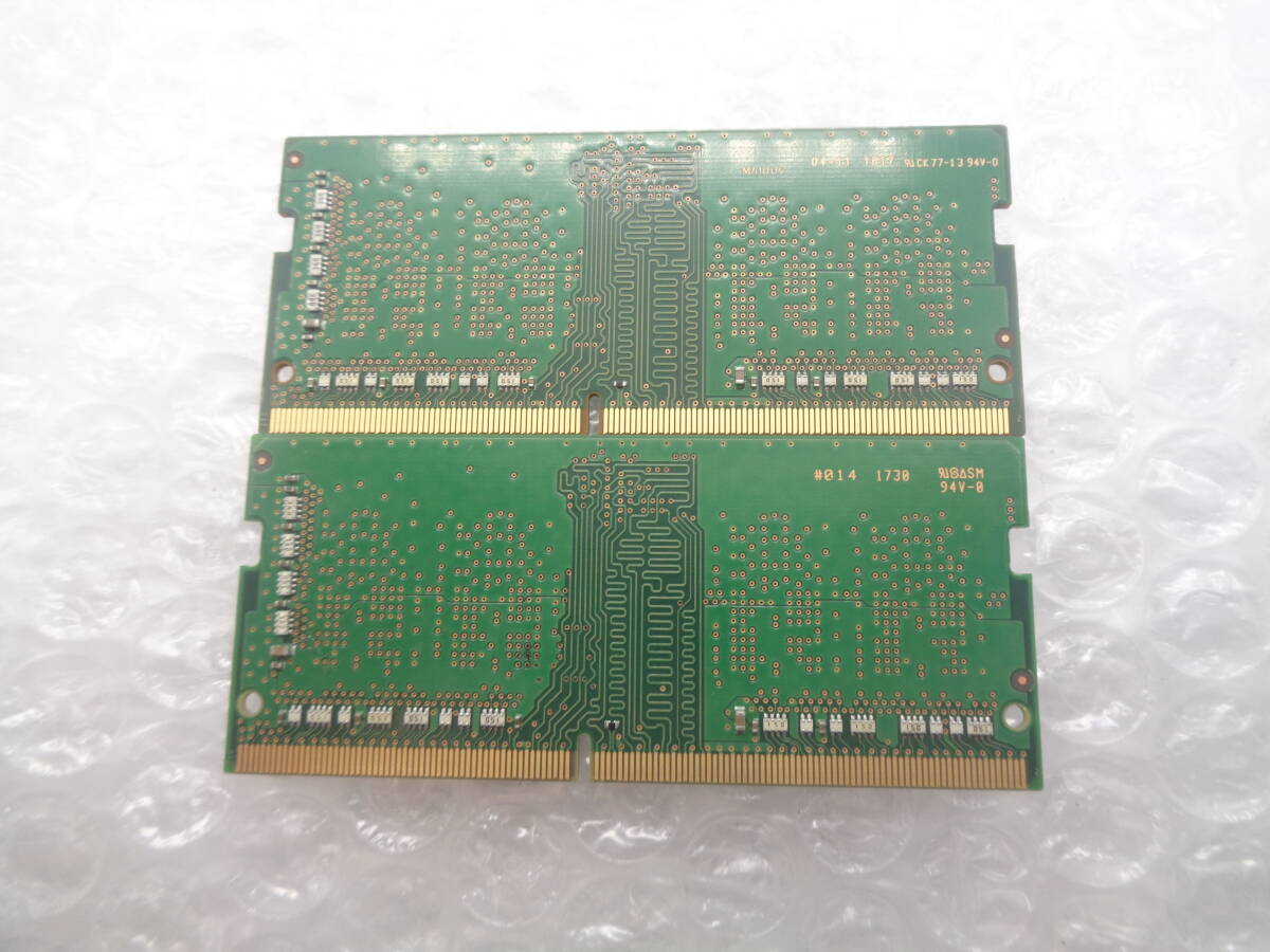複数入荷 ノートパソコン用メモリ SAMSUNG DDR4 PC4-2400T 4GB ｘ2枚セット 中古動作品(F810)の画像2