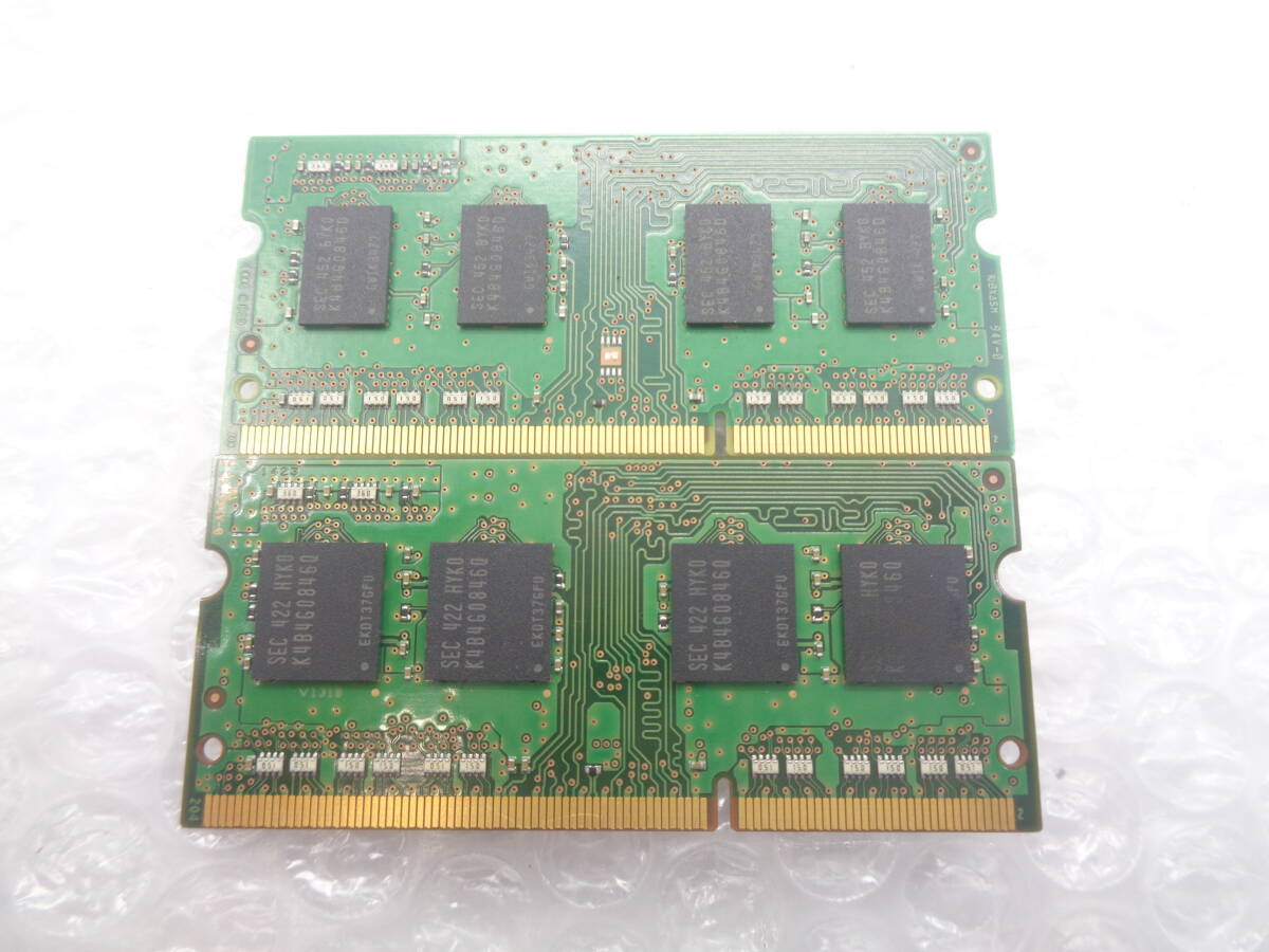 複数入荷 ノートパソコン用メモリ SAMSUNG DDR3 PC3L-12800S 4GB × 2枚セット 中古動作品(F922)の画像2