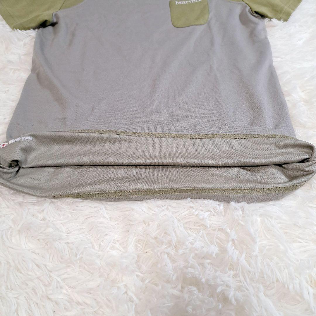 Marmot/マーモット　Tシャツ　半袖 　ワンポケット　【M】イエロー　グレー_画像6