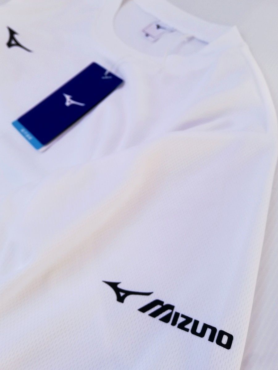 Tシャツ 長袖 150 ロンT シャツ バレーボール バレー 体操着 体育着 白 シャツ ミズノ 新品未使用