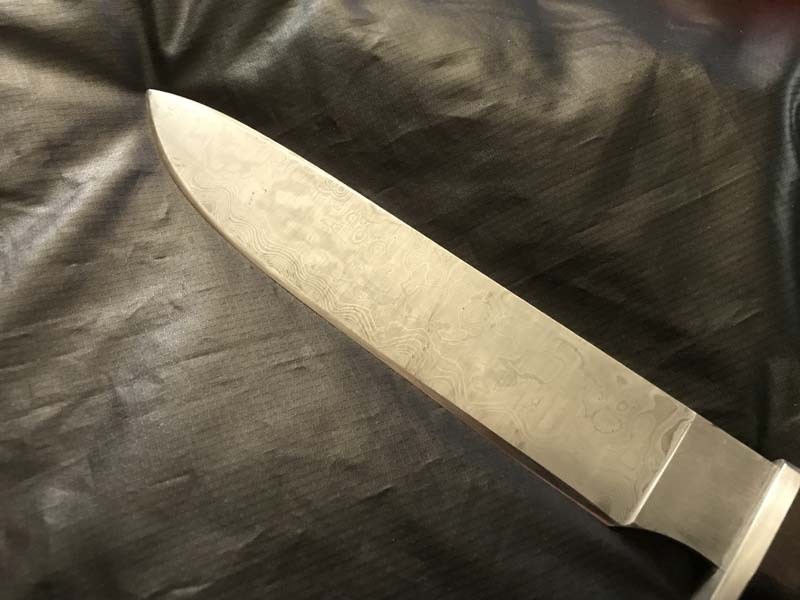 刀匠 Swordsmith Masayuki-Ikeda Damascus Blade 池田正行作 ダマスカス カスタムブレード 炭素鋼の切れ味を楽しめるダマスカス (鞘なし)の画像2