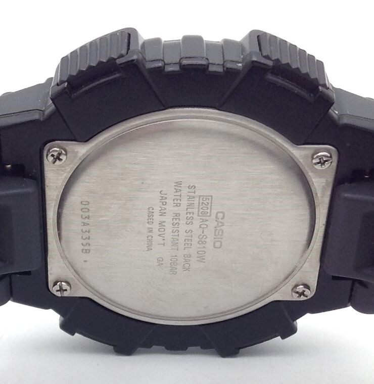 動作品【 CASIO 腕時計 AQ-S810W 】カシオ タフソーラー メンズ 腕時計 デジアナ ブラック×オレンジ文字盤 樹脂バンド MNの画像8