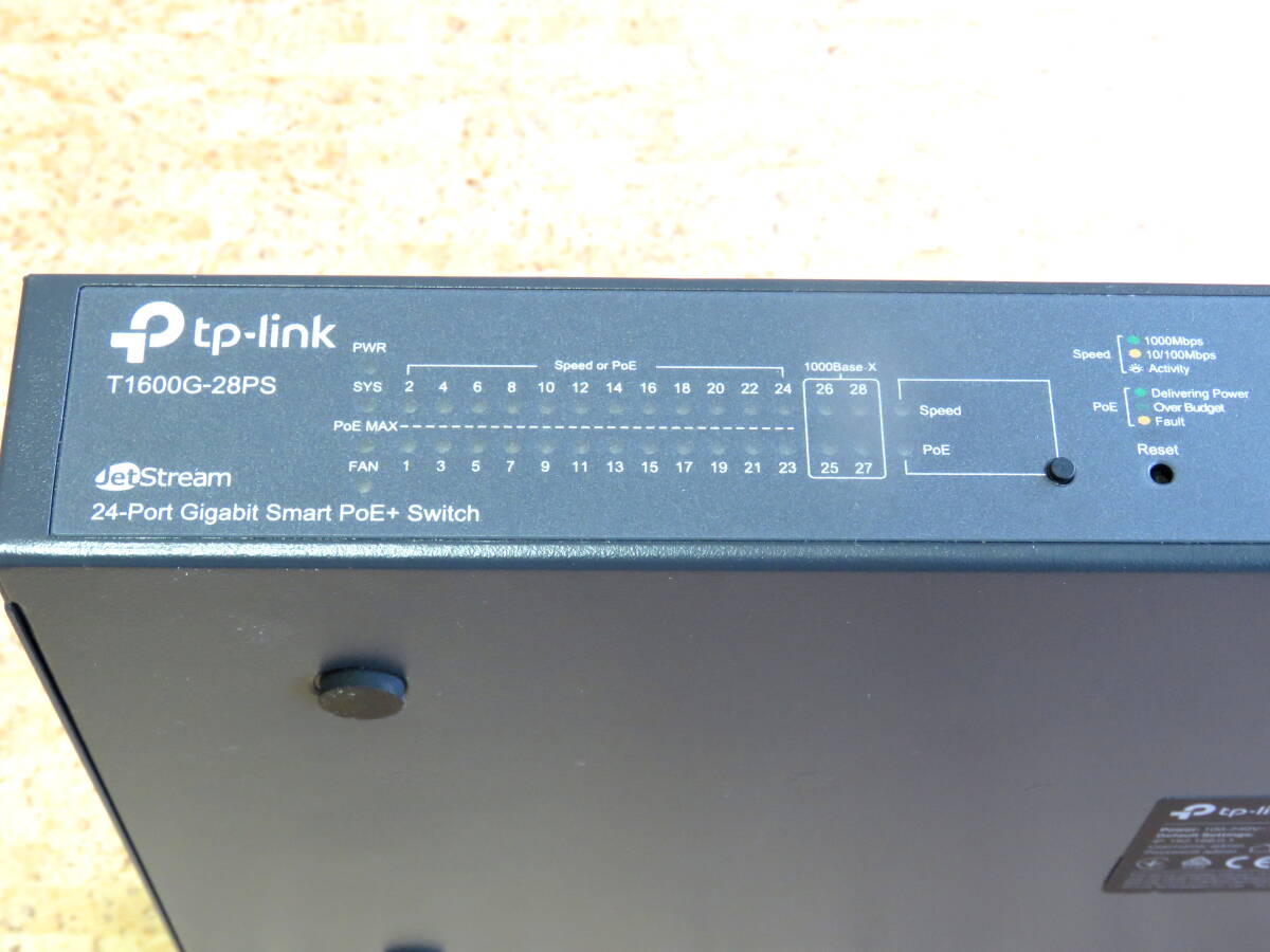 TP-Link ★ギガビットスイッチングハブ T1600G-28PS Gigabit Smart PoE+Switch 24ポート ★ 中古の画像2