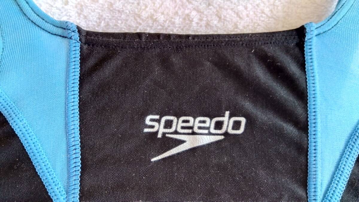 Speedo（スピード） 黒＆青 競泳水着 Sサイズ 即決2000円送料込みの画像4