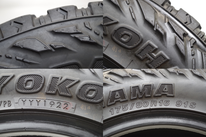 F-349(送料無料/代引きOK)ランクｎ.D 中古 175/80R16 ヨコハマ ジオランダーM/T G003 2022年 5分山 夏タイヤ 4本SET ジムニー等_画像9