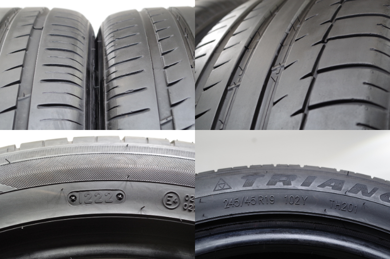 F-441(送料無料/代引きOK)ランクE 中古 245/45R19 トライアングル Sportex TSH11 2022年 7分山 夏タイヤ 2本SETの画像8