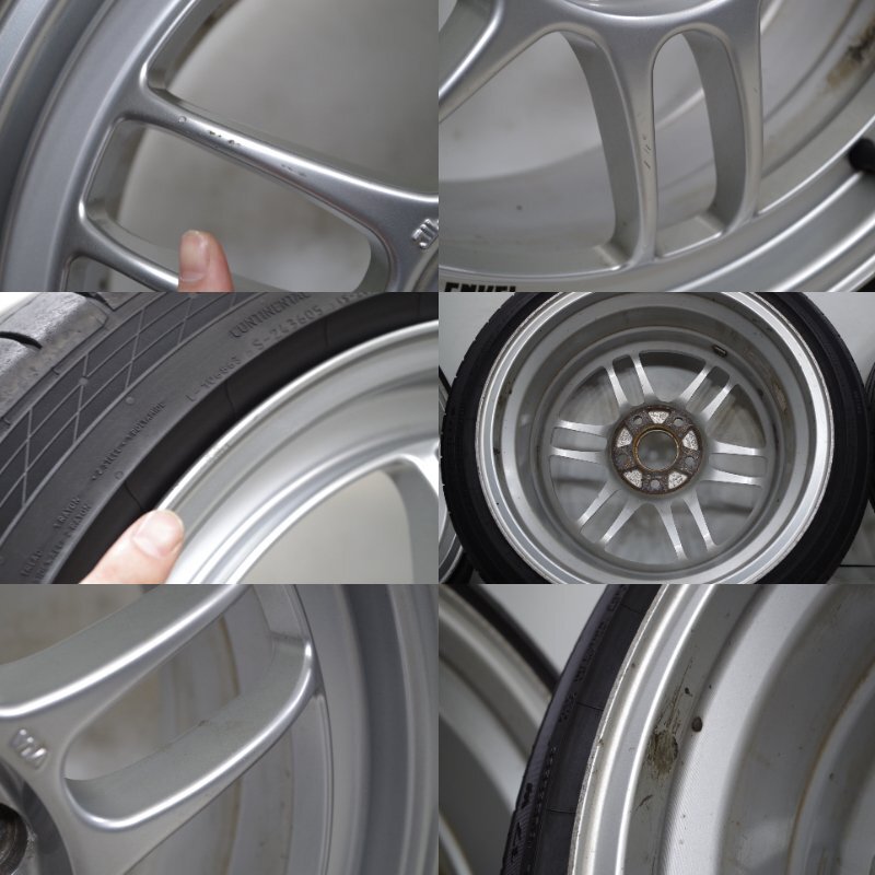 F-439(送料無料/代引きOK)中古 195/45R17 17ｘ7.5J 5H/114.3 ENKEI Racing RPF1 エンケイ レーシング 社外アルミ 軽量 夏タイヤ