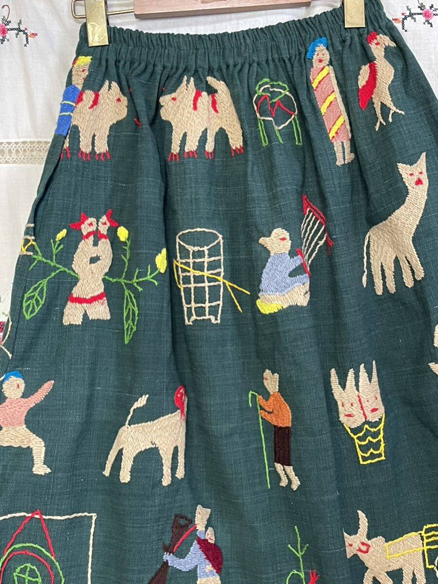 ナガ族 刺繍 スカート タイ ミャンマー 民族 新品未使用_画像5
