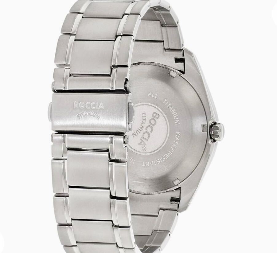 新品電池交換済みドイツ首相も愛用したBOCCIA腕時計 3608-03の画像4