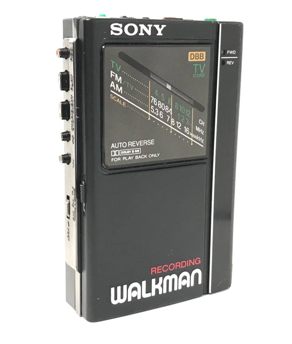 [極上美品][美音][整備品] SONY ウォークマン WM-F404 マットブラック (カセットテープ 再生/録音、ラジオ AM/FM)