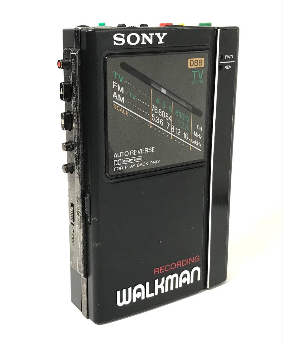 [美品][美音][整備品] SONY ウォークマン WM-F404 マットブラック (カセットテープ 再生/録音、ラジオ AM/FM)の画像1