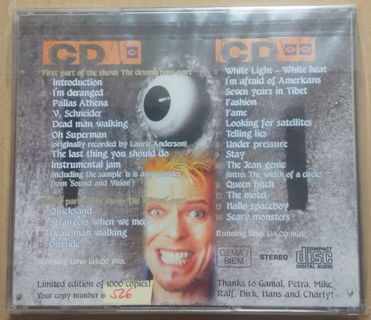 David Bowie/L Dopa L-Dopa Records L-697-1/2 プレス盤2CD 1000枚限定シリアルナンバーの画像2