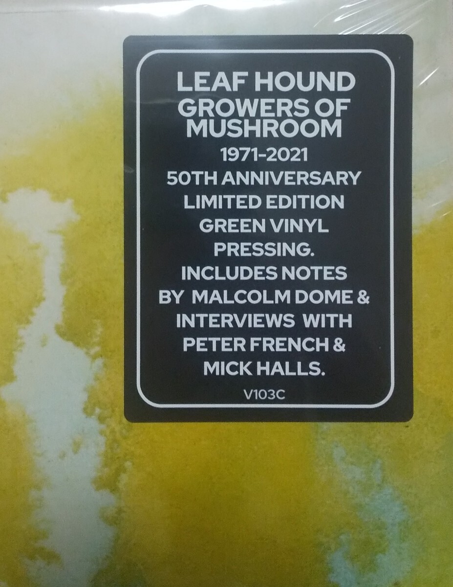 新品未開封 LEAF HOUND/GROWERS OF MUSHROOM/リーフハウンド 50TH ANNIVERSARY EDITION GREEN COLOR 180g VINYL LP BLACK CAT BONES DECCAの画像3