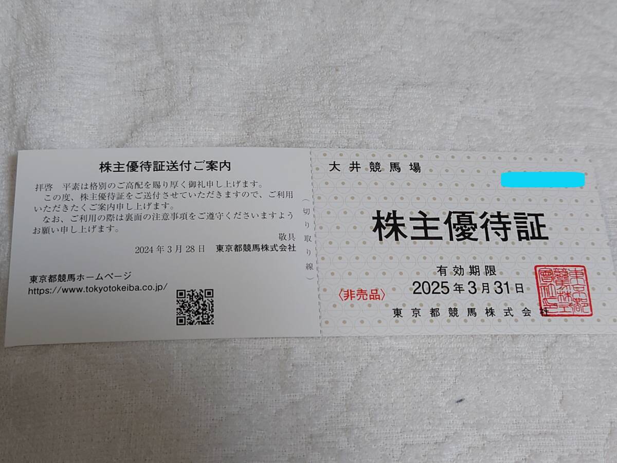 732【東京都競馬】株主優待 東京サマーランドご招待券 8枚 (春秋限定4枚＋株主ご招待券4枚) / 大井競馬場株主優待証の画像2