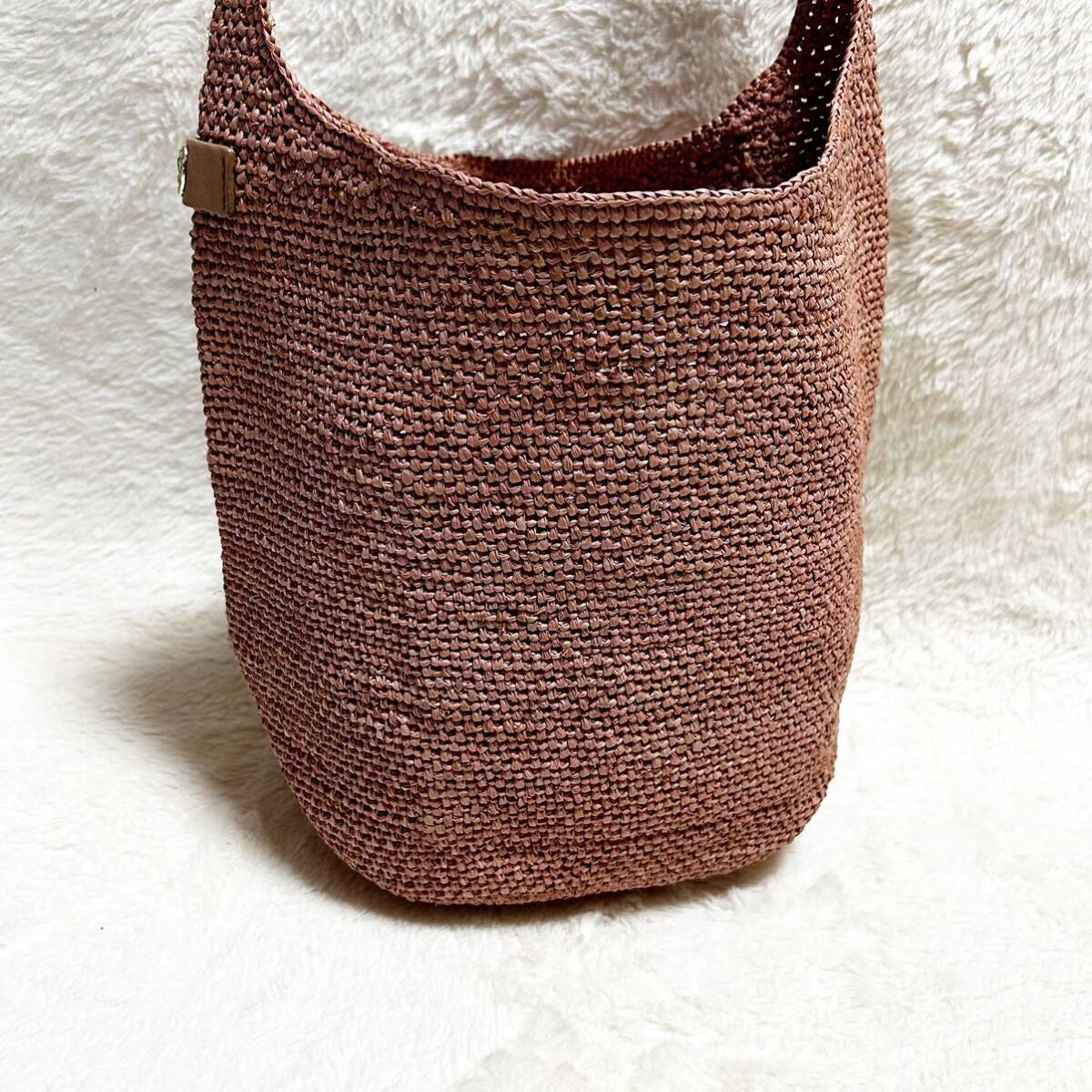  beautiful goods Helen Kaminsky shoulder bag Carillo S basket bag pink rough .a leather original leather 