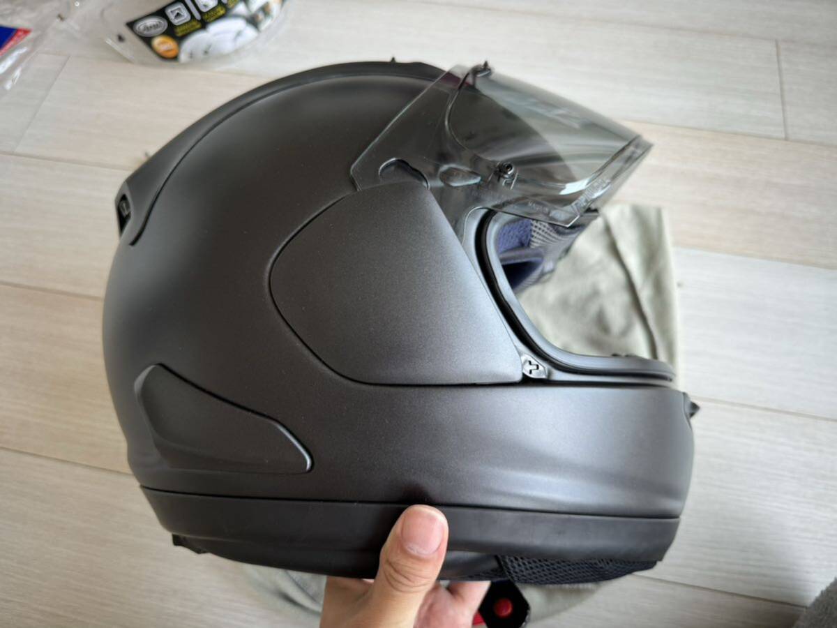 Arai アライ RX-7X FLAT BLACK マットブラック　Lサイズ　フルフェイスヘルメット 美品　おまけ付き_画像3