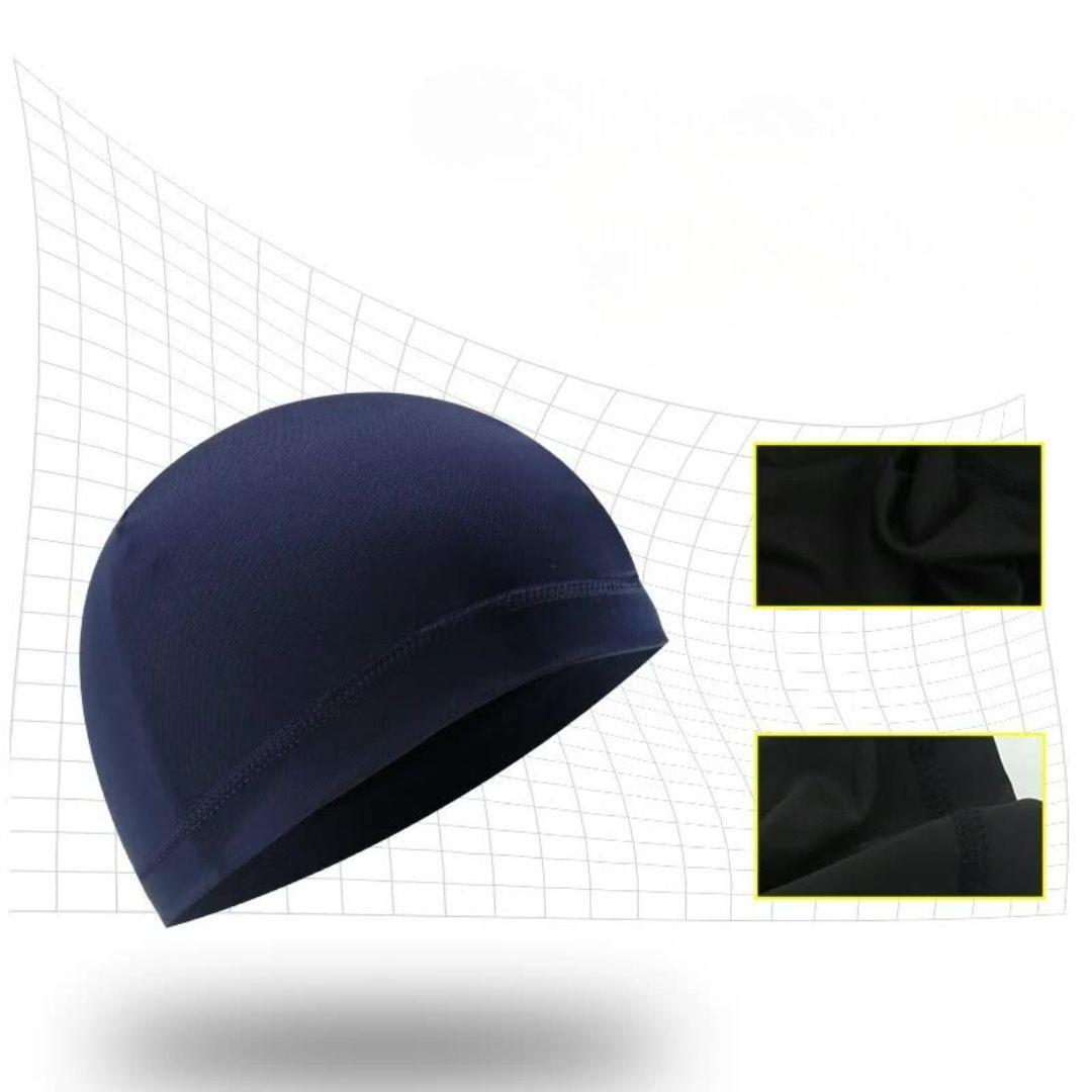 スポーツキャップ 黒 洗える インナーキャップ メッシュ 作業用 水泳帽の画像2