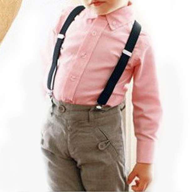  Kids suspenders black child party butterfly necktie bar gun ti suit 