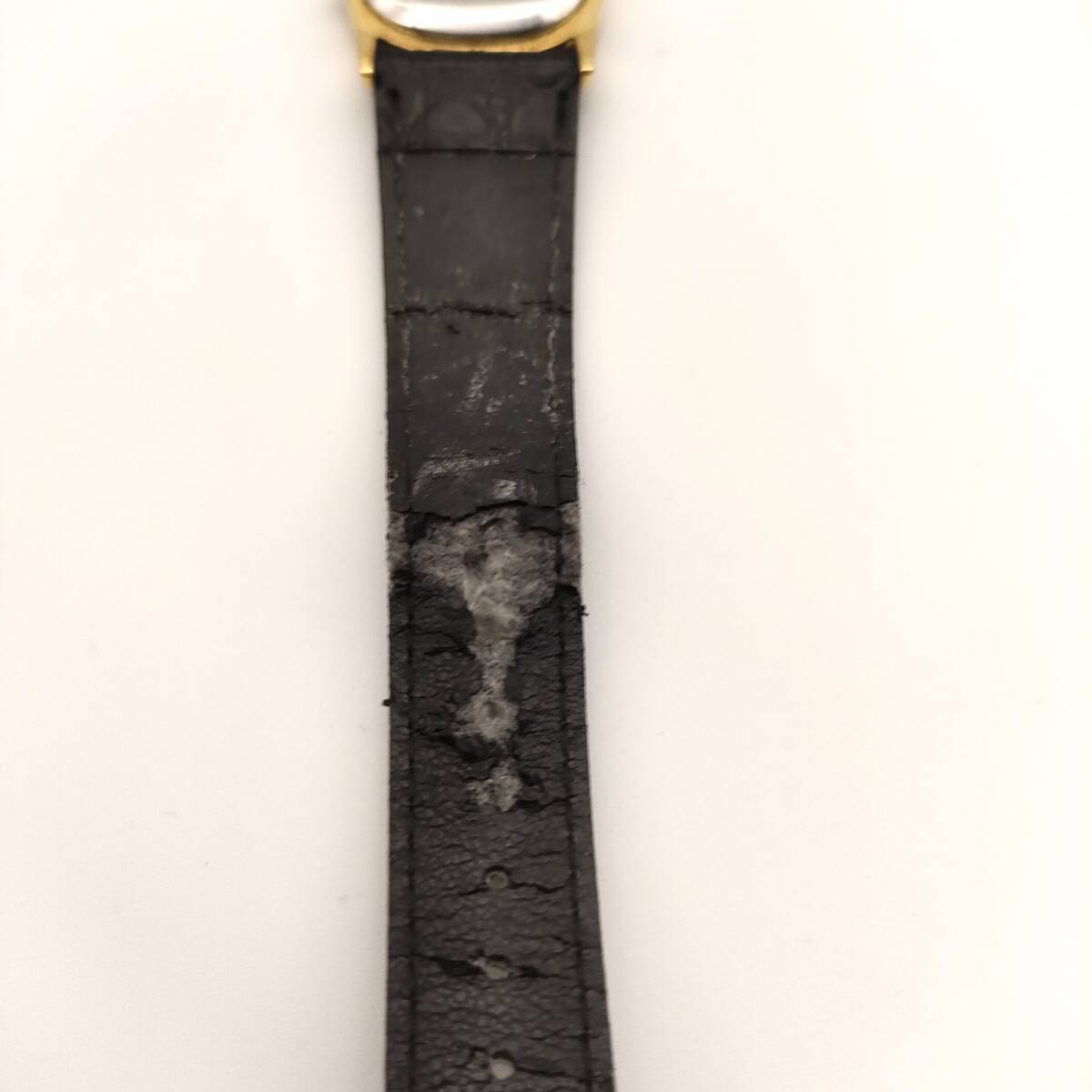 1円 稼働品 GB NEWYORK 腕時計 アナログ 黒文字盤 革ベルトの画像7
