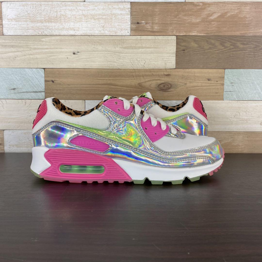 NIKE AIR MAX 90 LX ナイキ ウィメンズ エアマックス 90 LX ホログラフィック ピンク 25cm U10248 CQ2559-100_画像3