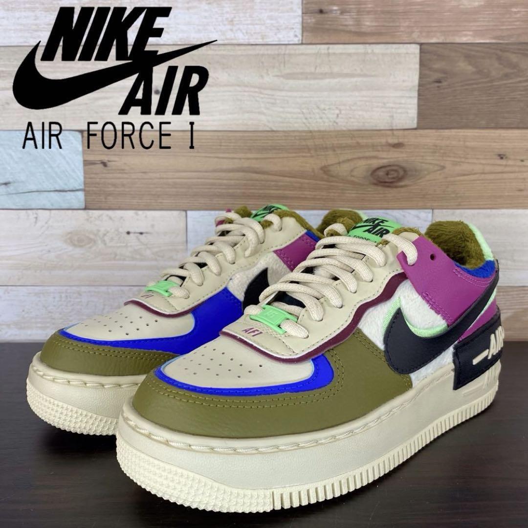 新品 未使用品 NIKE AIR FORCE 1 SHADOW SE ナイキ エアフォース1 ロー シャドウ キャクタスフラワー 22cm U10310 CT1985-500_画像1