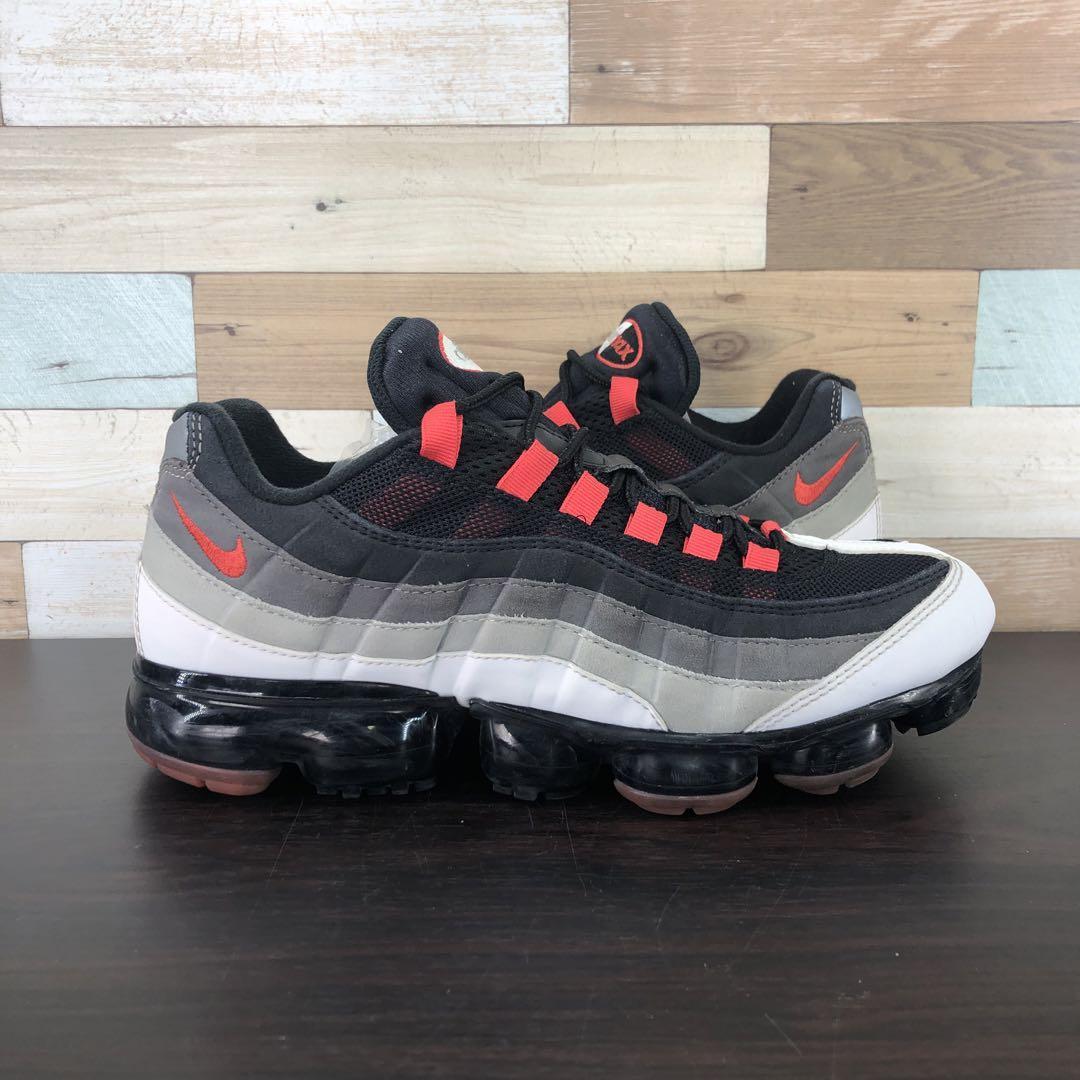 NIKE AIR VAPORMAX 95 ナイキ エア ヴェイパーマックス 95 ホワイト ホット レッド 27cm U10693 AJ7292-101_画像3