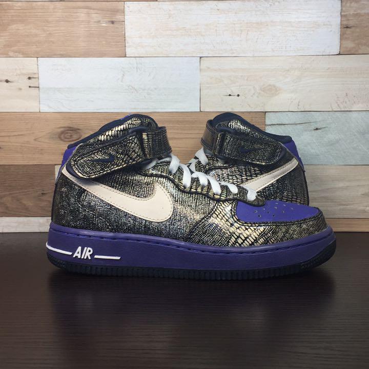 NIKE AIR FORCE 1 MID 07 ナイキ ウィメンズ エアフォース1 ミッド オブシディアン 23cm U03410 366731 - 411_画像3