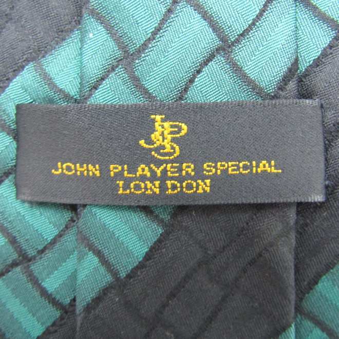 ジョンプレイヤースペシャル ブランド ネクタイ シルク ストライプ柄 ワイドタイ メンズ ブラック John Player Special JPS_画像4