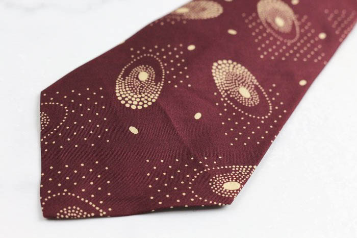 Polo * Ralph Lauren brand necktie dot panel pattern silk America made men's Brown POLO RALPH LAUREN