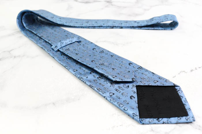  Vivienne Westwood бренд галстук общий рисунок . лицо . человек шелк сделано в Японии PO мужской голубой Vivienne Westwood