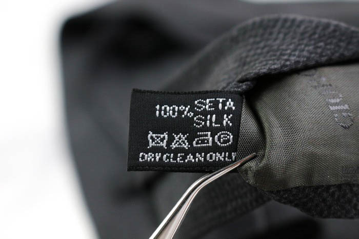 ジョルジオアルマーニ ブランド ネクタイ パネル柄 シルク イタリア製 PO メンズ ブラック GIORGIO ARMANIの画像5