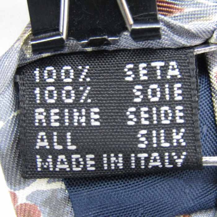 フランチェスコ・スマルト ブランド ネクタイ 総柄 ペイズリー シルク イタリア製 メンズ ライトグレー Francesco SMALTO_画像5