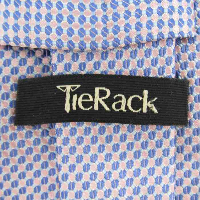 タイラック ブランド ネクタイ 総柄 ドット柄 シルク PO メンズ ブルー Tie Rack_画像4