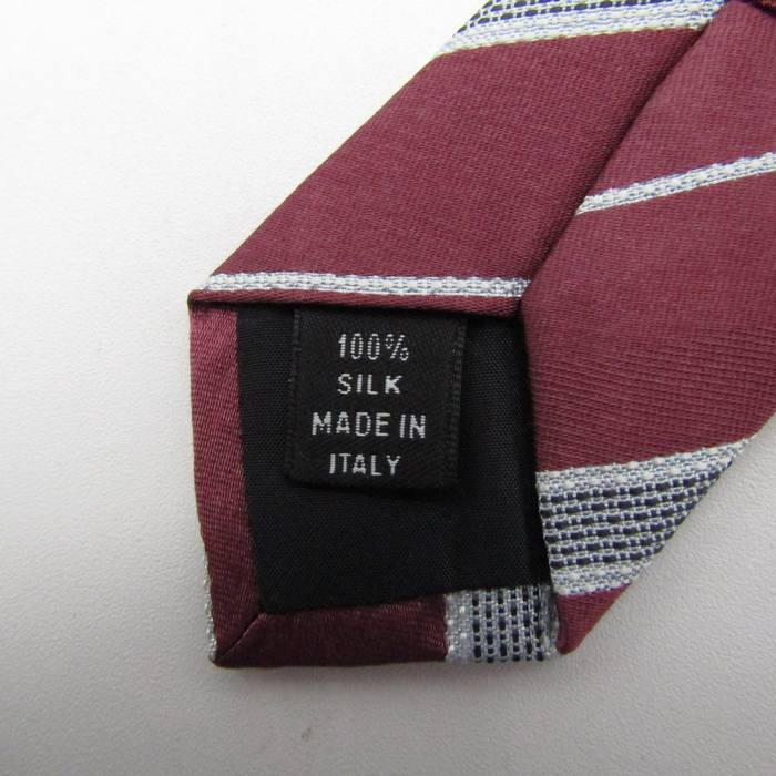 カルバンクライン ブランド ネクタイ 総柄 ストライプ シルク イタリア製 PO メンズ ワインレッド Calvin klein_画像5