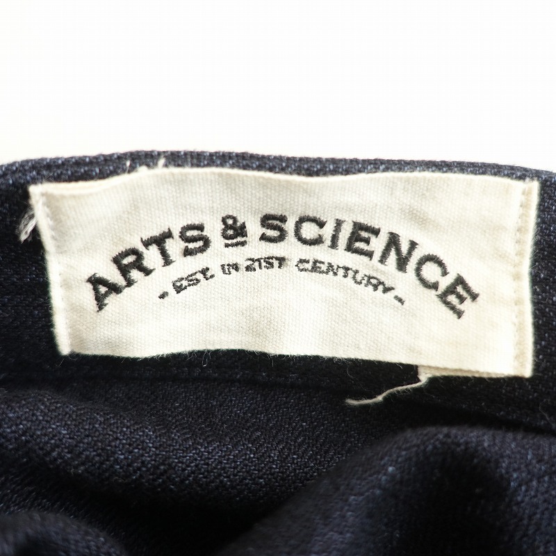 アーツ&サイエンス ARTS&SCIENCE *ボタンテーパードパンツ*0リネンコットン紺ネイビーボトムス麻綿(1-2403-165)【10D42】_画像9