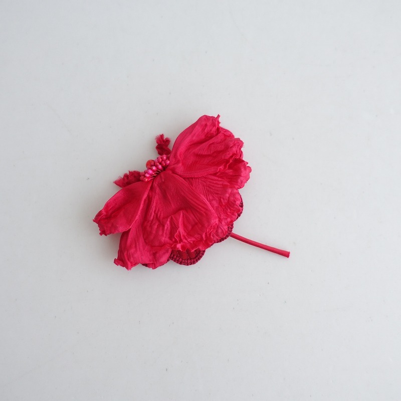 [Новинка / Цена по прейскуранту 19,000] La Fleur * Boutis Anemone Corsage Red * Брошь с цветком (AC84-2403-163) [31D42]