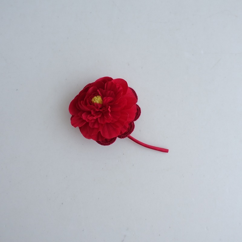 【新品/定価1.9万】ラフルール la fleur *rununculus ラナンキュラス コサージュ*レッドフラワー(ac84-2403-157)【31D42】の画像1