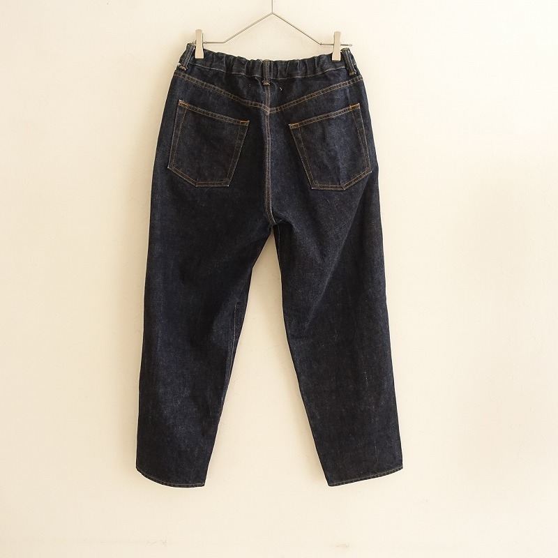 【定価1.8万】ハーベスティ HARVESTY *ビッグデニムパンツ*1コットンワンウォッシュセルビッチ腰ゴムUNISEX(2-2403-539)【61D42】の画像2