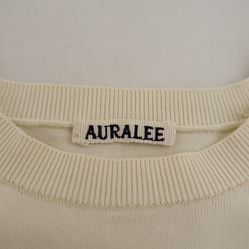 【定価3.5万】オーラリー AURALEE *スーパーハードツイストニットプルオーバー*1クリーム系カットソー無地(33-2403-756)【02D42】_画像9